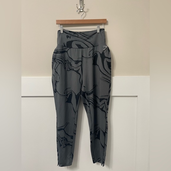 Gymshark Marble Print High-waist Joggers Size Medium - Picture 3 of 8